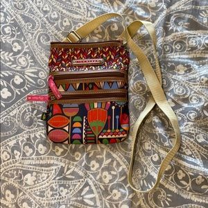 Lily Bloom Small Satchel Colorful Flower Print